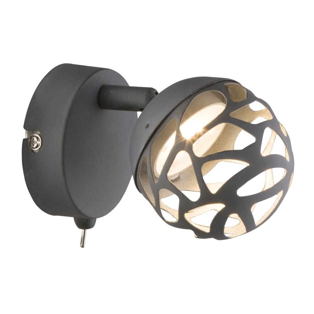 Applique murale Globo Ohio LED Gris, 1 lumière main product photo