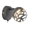Applique murale Globo Ohio LED Gris, 1 lumière