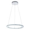 Suspension Eglo VARRAZO LED Chrome, Aspect cristal, 1 lumière
