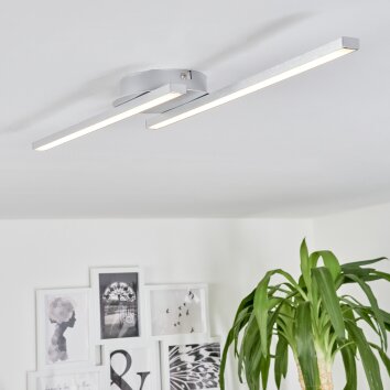 Plafonnier Correas LED Aluminium, 2 lumières