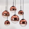 Gastor Suspension, Boule lumineuse, Suspension Clair, Cuivré, 6 lumières