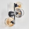 Koyoto Boule lumineuse, Applique murale Ambre, Clair, Fumé, 3 lumières