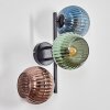 Koyoto Boule lumineuse, Applique murale Bleu, Vert, Cuivré, 3 lumières