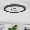 Simonstorp Plafonnier, Panel LED Noir, Blanc, 1 lumière