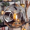 Ripoll Suspension, Boule lumineuse, Suspension Ambre, Clair, Fumé, 6 lumières