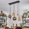 Ripoll Suspension, Boule lumineuse, Suspension Ambre, Clair, Fumé, 6 lumières