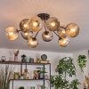 Ripoll Plafonnier, Boule lumineuse Ambre, Fumé, 10 lumières