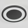 Gelan Plafonnier, Panel, Applique murale LED Noir, Blanc, 1 lumière