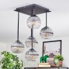 Koyoto Plafonnier, Boule lumineuse Clair, Fumé, 5 lumières