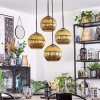 Koyoto Suspension, Boule lumineuse, Suspension grappe Or, 4 lumières
