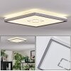 Simonstorp Plafonnier, Panel LED Argenté, Blanc, 1 lumière