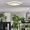 Simonstorp Plafonnier, Panel LED Argenté, Blanc, 1 lumière