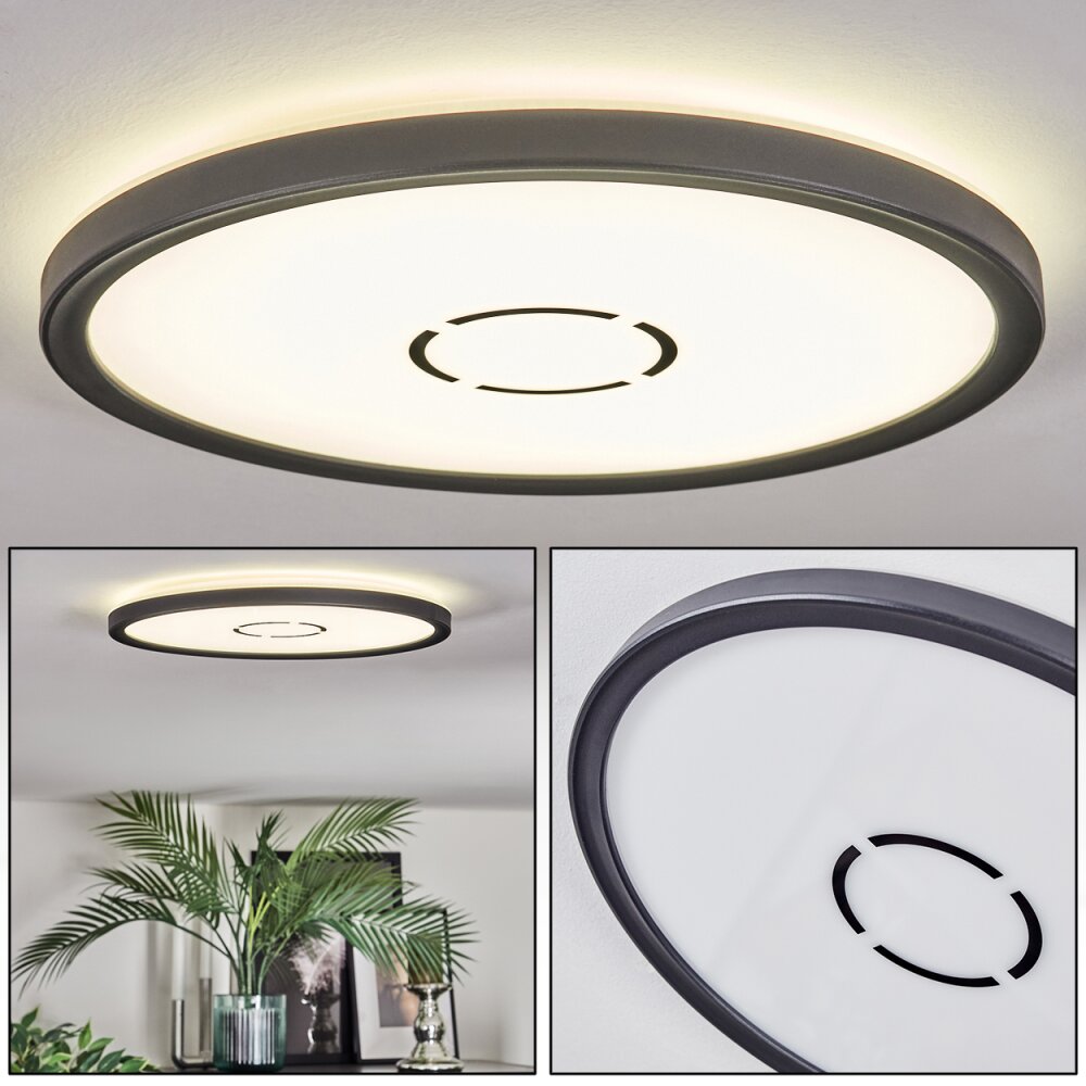 Simonstorp Plafonnier, Panel LED Noir, Blanc, 1 lumière main product photo