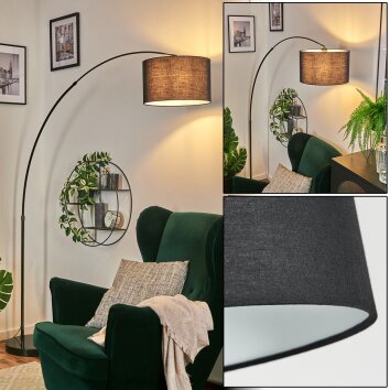 Bassagoda Lampadaire Chrome, Noir, 1 lumière