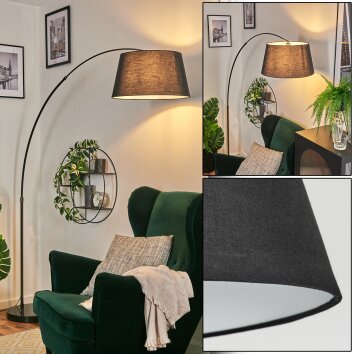 Bassagoda Lampadaire Chrome, Noir, 1 lumière