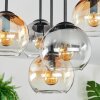 Koyoto Plafonnier, Boule lumineuse 45 cm Ambre, Clair, Fumé, 5 lumières