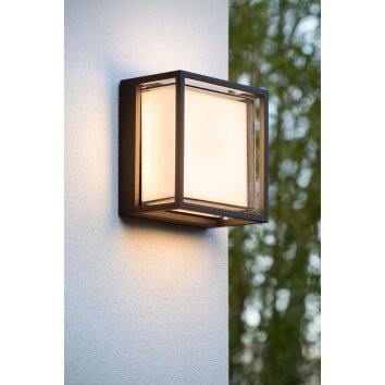 Applique murale d'extérieur Lucide SINGA LED Noir, 1 lumière