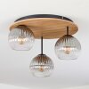 Koyoto Plafonnier, Boule lumineuse 40 cm Écru, Noir, 3 lumières
