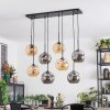 Ripoll Suspension, Boule lumineuse, Suspension Ambre, Fumé, 8 lumières