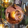 Ripoll Suspension, Boule lumineuse, Suspension Bleu, Or, Vert, Cuivré, 8 lumières