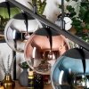 Gastor Suspension, Boule lumineuse, Suspension Bleu, Chrome, Vert, Clair, Cuivré, Fumé, 5 lumières