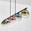 Gastor Suspension, Boule lumineuse, Suspension Bleu, Chrome, Vert, Clair, Cuivré, Fumé, 5 lumières