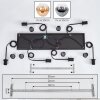 Ripoll Suspension, Boule lumineuse, Suspension Ambre, Clair, Fumé, 6 lumières