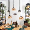 Ripoll Suspension, Boule lumineuse, Suspension Ambre, Clair, Fumé, 6 lumières