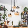 Ripoll Suspension, Boule lumineuse, Suspension Ambre, Clair, Fumé, 6 lumières