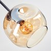 Ripoll Plafonnier, Boule lumineuse Ambre, Clair, Fumé, 5 lumières