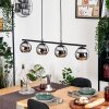 Koyoto Suspension, Boule lumineuse, Suspension Chrome, Fumé, 4 lumières