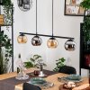 Koyoto Suspension, Boule lumineuse, Suspension Ambre, Chrome, Fumé, 4 lumières
