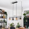 Koyoto Suspension, Boule lumineuse, Suspension Ambre, Chrome, Fumé, 4 lumières