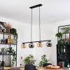 Koyoto Suspension, Boule lumineuse, Suspension Ambre, Chrome, Fumé, 4 lumières