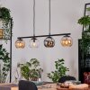 Koyoto Suspension, Boule lumineuse, Suspension Ambre, Chrome, Clair, Fumé, 4 lumières