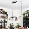Koyoto Suspension, Boule lumineuse, Suspension Ambre, Chrome, Clair, Fumé, 4 lumières