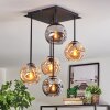 Ripoll Plafonnier, Boule lumineuse Ambre, Fumé, 5 lumières