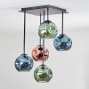 Ripoll Plafonnier, Boule lumineuse Bleu, Vert, Cuivré, 5 lumières