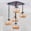 Koyoto Plafonnier, Boule lumineuse Ambre, 5 lumières