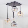 Koyoto Plafonnier, Boule lumineuse Ambre, Clair, Fumé, 5 lumières