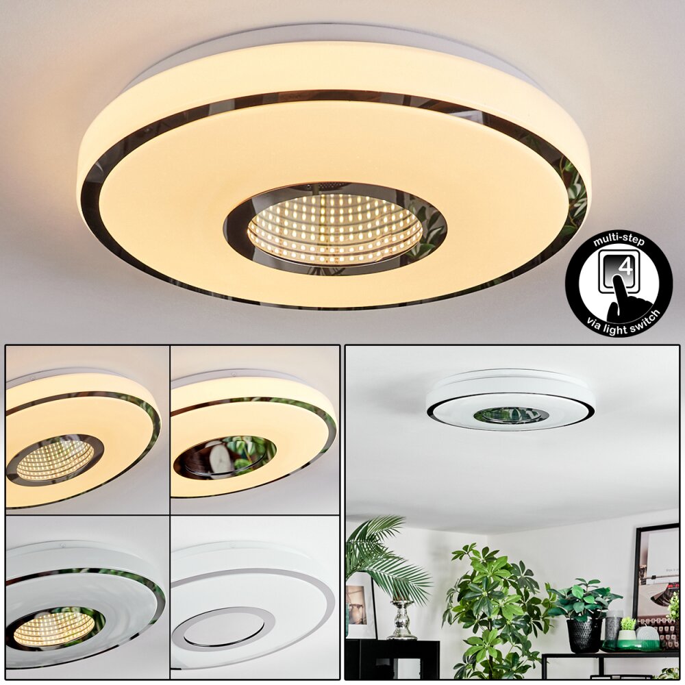 Loron Plafonnier, Panel LED Argenté, Blanc, 1 lumière main product photo