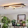 Lidor Plafonnier LED Noir, Argenté, 1 lumière