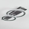 Lidor Plafonnier LED Noir, Argenté, 1 lumière