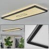 Simonstorp Plafonnier, Panel LED Noir, Blanc, 1 lumière