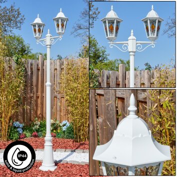 Hongkong Réverbère, Eclairage de chemin Blanc, 2 lumières Hongkong Réverbère, Eclairage de chemin Blanc, 2 lumières