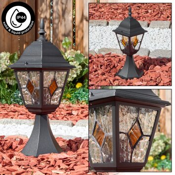 Naofe Borne lumineuse, Eclairage de chemin Noir, 1 lumière