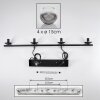 Koyoto Suspension, Boule lumineuse, Suspension Clair, Fumé, 4 lumières