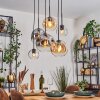 Ripoll Suspension, Boule lumineuse, Suspension Ambre, Clair, Fumé, 6 lumières