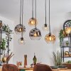 Ripoll Suspension, Boule lumineuse, Suspension Ambre, Clair, Fumé, 6 lumières