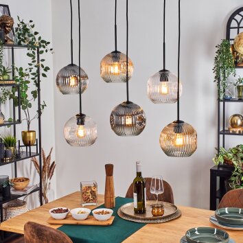 Ripoll Suspension, Boule lumineuse, Suspension Ambre, Clair, Fumé, 6 lumières Ripoll Suspension, Boule lumineuse, Suspension Ambre, Clair, Fumé, 6 lumières
